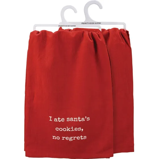Primitive By Kathy I Ate Santa Cookie Toalla Cocina