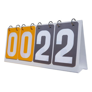 Tablero De Puntuación Abatible De 4 Dígitos, Amarillo Gris Tablero De Puntuación Abatible De 4 Dígitos, Amarillo Gris