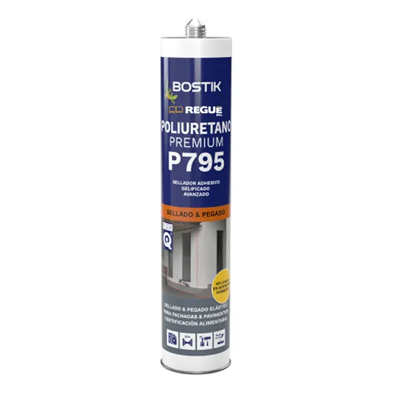Sellador Poliuretano 300ml Gris P795 Bostik Francia - Regué