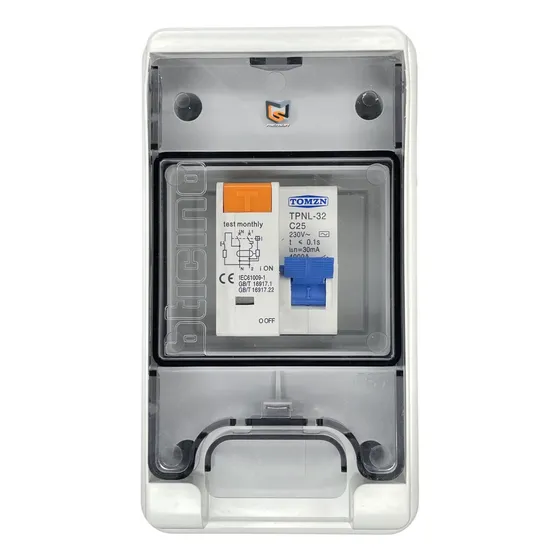Interruptor Disyuntor Diferencial L+n Tpnl 120v Con Gabinete 40a