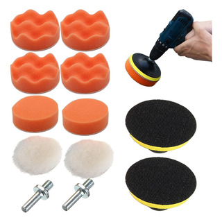 3 Inch 12 Pcs Kit Para Pulir Auto Esponja Borla Taladro 3 Inch 12 Pcs Kit Para Pulir Auto Esponja Borla Taladro