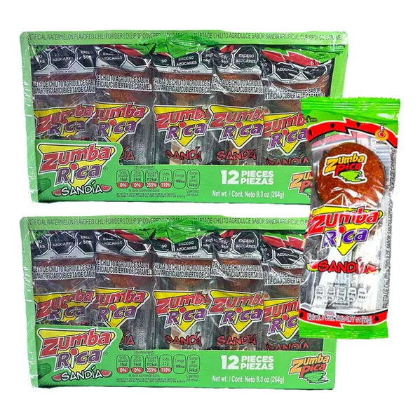 Zumba Rica Chamoy Tipo Ricaleta Miguelito Pulpa 2pack 24pzs