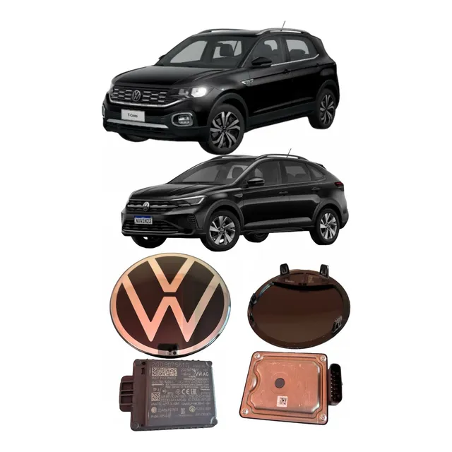 Emblema Nivus Com Sensor Acc Da Grade Frontal