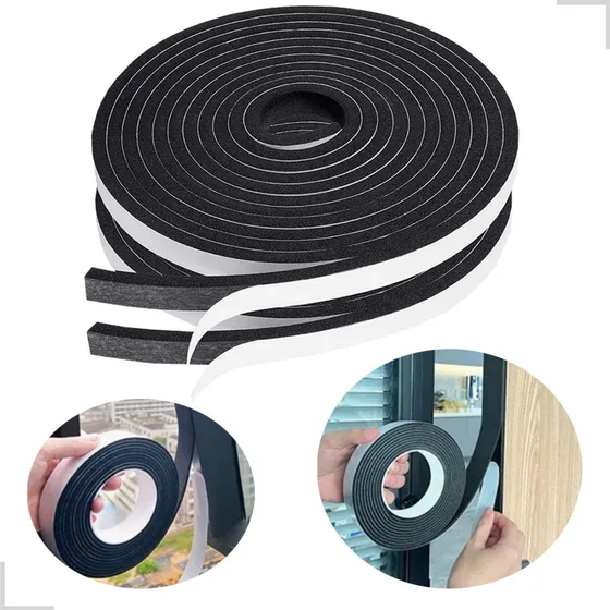 Fita Vedação Veda Portas Janelas Anti Ruído 6mm 10 Metros