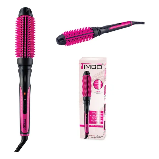 Cepillo Alaciador Cerdas de Silicona Cepillo Rizador Alisador Ce-260 Timco