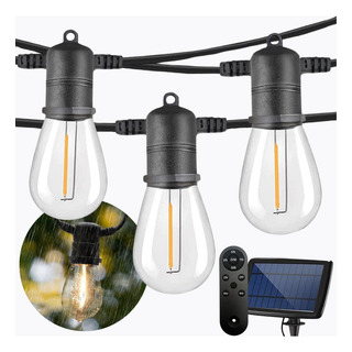 Guirnalda Solar 10 Led Kermese Calido 5mt Exterior + Control Guirnalda Solar 10 Led Kermese Calido 5mt Exterior + Control
