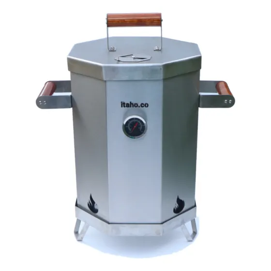 Ahumador Barril Asador 8 Libras Combo Con Accesorios Barril