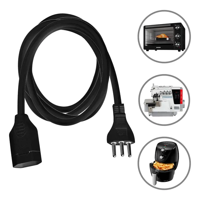 Extensão Elétrica / Cordão Prolongador 20a 3 Metros Bivolt