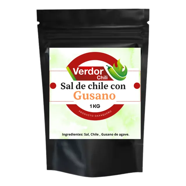 1kg Sal De Chile Con Gusano De Maguey Agave Oaxaca.