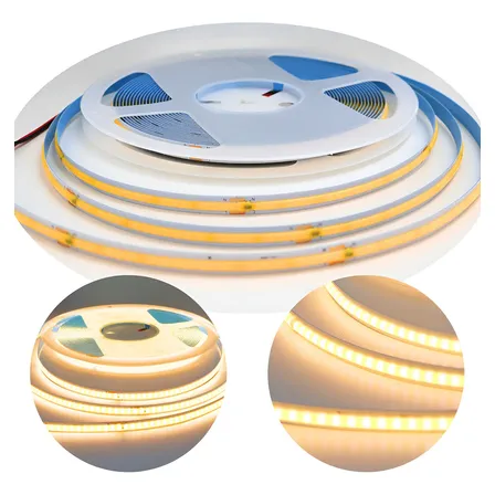 10m Fita Led Cob 288led/m Direta Energia Para Perfi Luz Branco-quente Tensão de operação