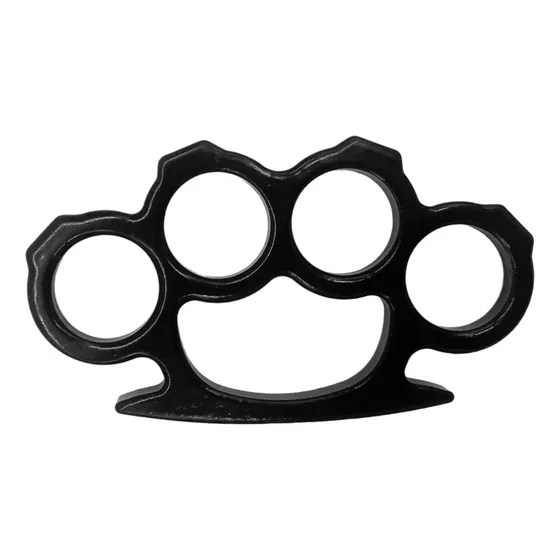 Manopla Puño Americano Negro Defensa Personal Acero Survival