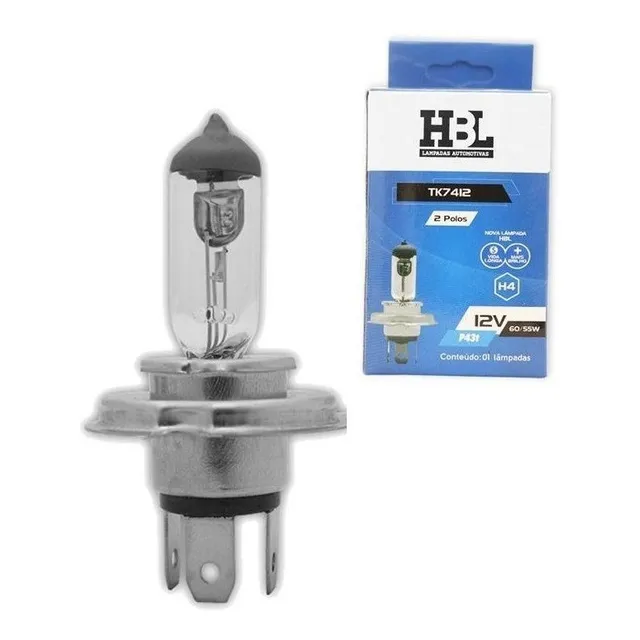 Lampada Halogena De Farol H4 - Alta E Baixa 