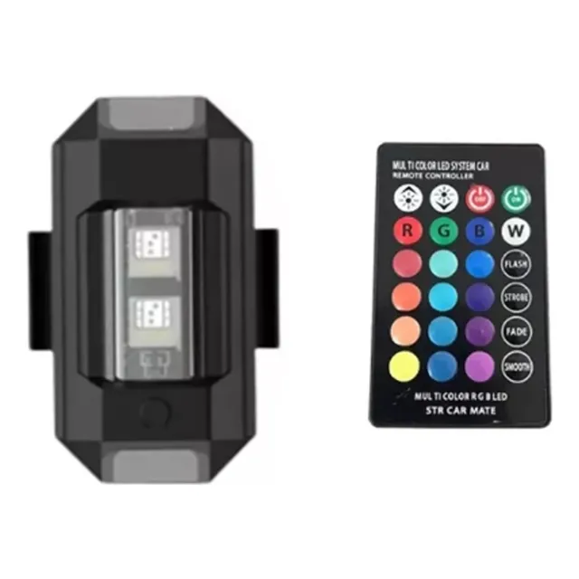 6 Estrobo Luces Led Recargable Auto Moto Bici Dron 7 Colores
