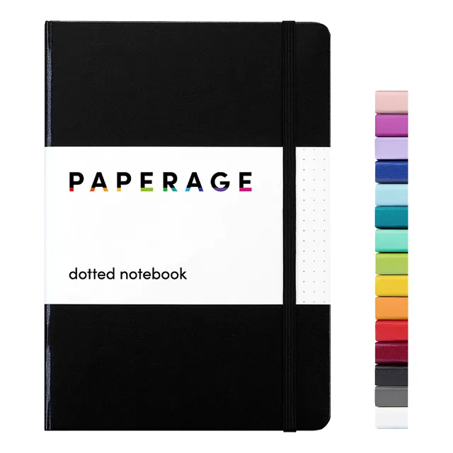 Cuaderno Para Bullet Journal Agenda Punteado Color Negro