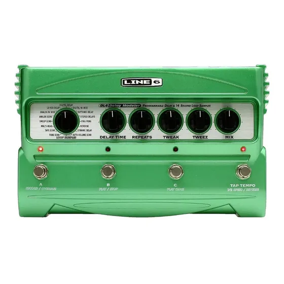 Pedal de efeito Line 6 Stompbox Modeler Delay Stompbox Modeling DL4 verde
