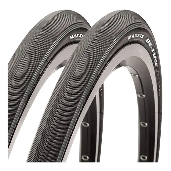 Kit 2 Pneus Bike Maxxis Re-fuse 700x28c Dobrável Preto