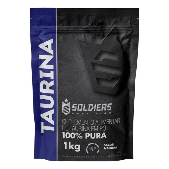 Taurina 1kg 100% Pura Em Pó Soldiers Nutrition Sabor Natural