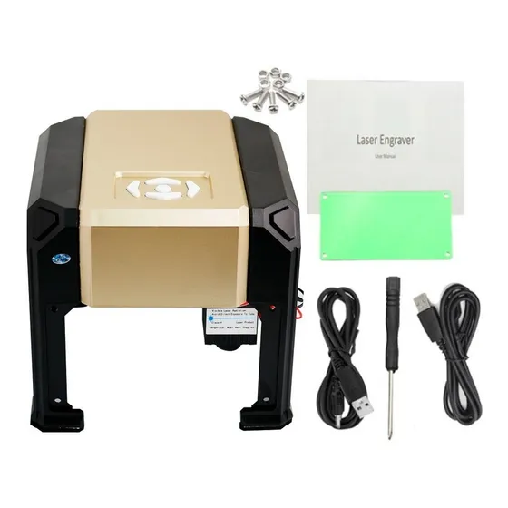 Maquina De Grabado Laser 3000mw Usb Cnc Area Grabado 8cmx8cm