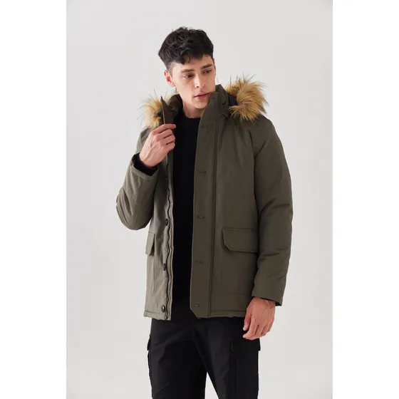 Parka Tyler Negra Verde Hombre Airborn