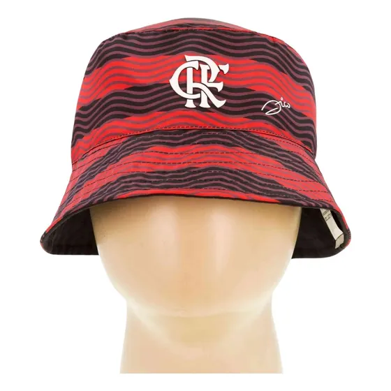 Chapéu Supercap Bucket Hat Flamengo Zico Dupla Face Vermelho