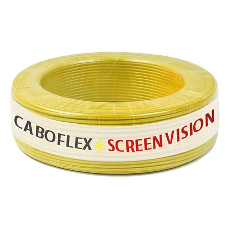 Fio 2,5mm Cabo Flexível Rolo Com 100 Metros Elétrico 750v Cor Amarelo Marca Screen Vision