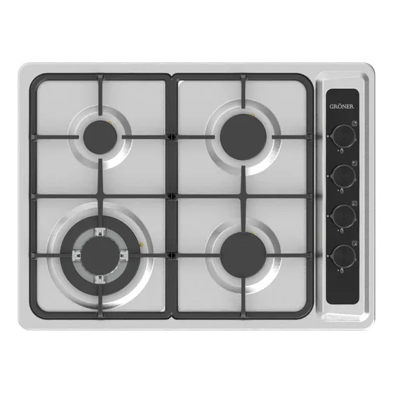 Encimera A Gas Gröner Inox Xs 4q