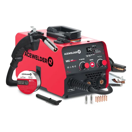 Máquina De Soldar Acewelder 140a Gasless Flux Core Mig 110v