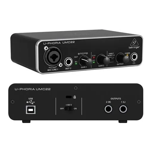 Interfaz De Audio Behringer Umc22 Grabacion Profesional