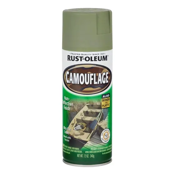 Pintura Spray Rust-oleum 340 Gr Camuflado Mate 5 Colores Color Verde Militar Mate