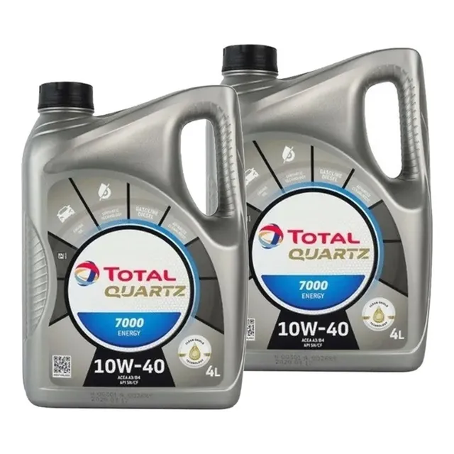Juego 2 Bidones De Aceite Total Quartz 7000 10w40 X 8 Litros