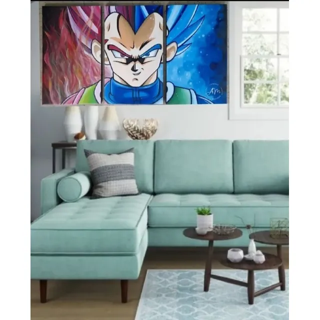 Cuadros Dibujos De Dragon Ball Z Goku Vegueta Super Heroes