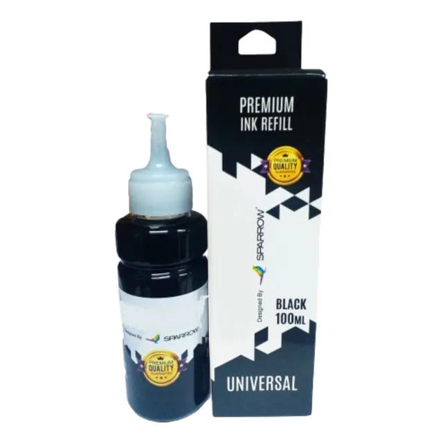 Botella De Tinta Negro Universal De 100ml