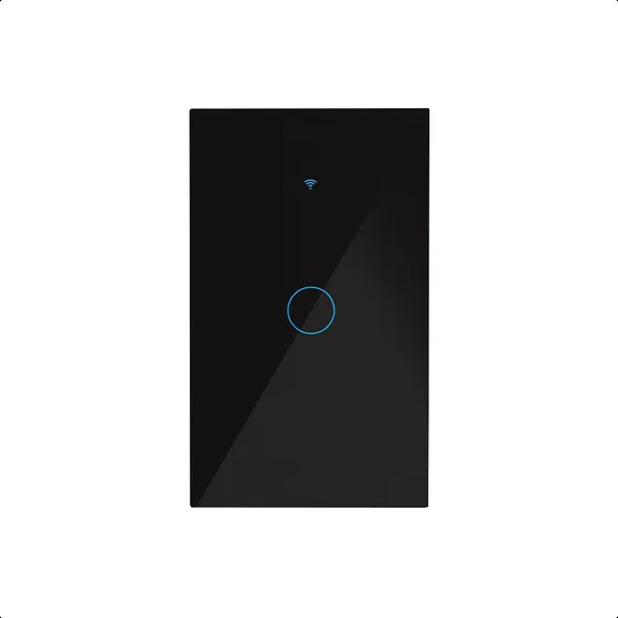 Interruptor Inteligente Individual Wifi Negro Cable Neutro