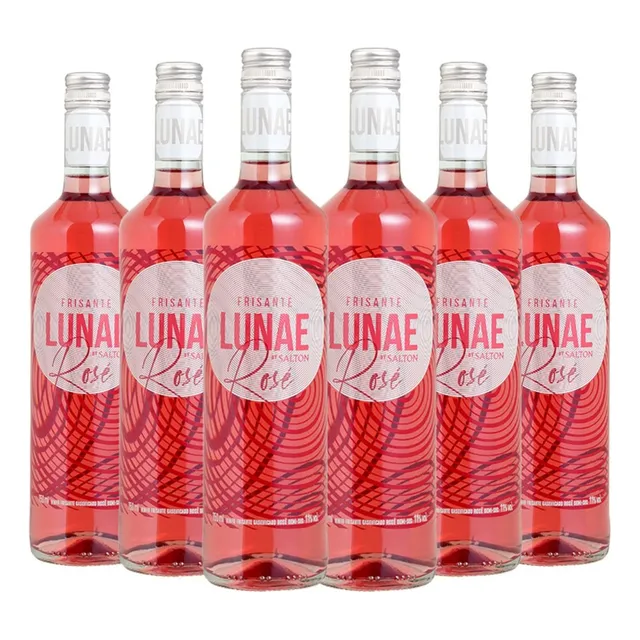 Kit 6 Frisantes Salton Lunae Rosé 750ml Original C/ Nf