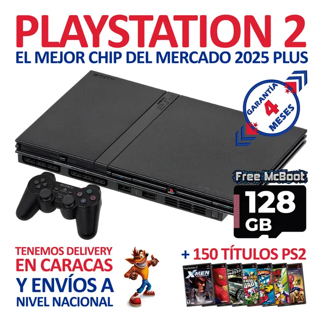 Playstation 2: Consola Ps2 + Chip2025plus+ 150 Títulos