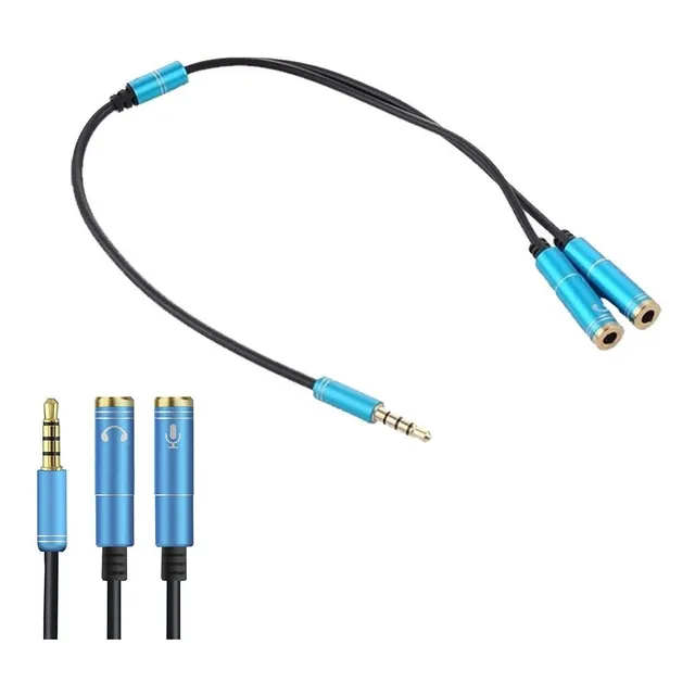 Cable Adaptador 2 A 1 Jack 3.5 Para Microfono Auricular Ps4