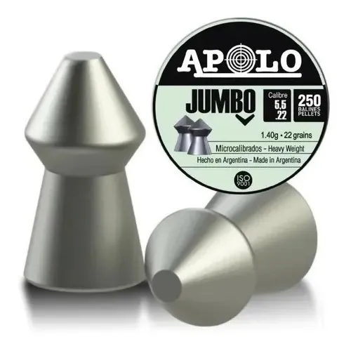 Chumbos Apolo Jumbo Cal 5.5mm X 250un Chumbera .22 Pcp