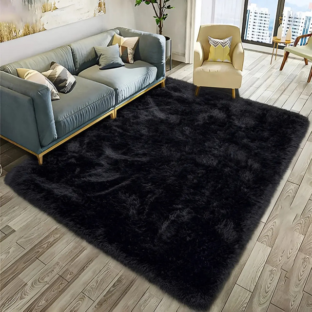 🤓Tapete Felpudo Para Sala e Quarto de Poliéster 2m x 1.5m Antiderrapante