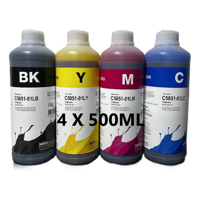 Inktec 500ml G5010 G6010 G2160 G3160 G2110 G4102. Cmyk