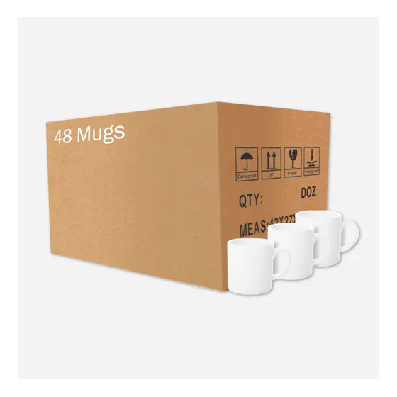 Taza 6 Oz Para Sublimar Blanca Aaa Ceramica Caja De 48 Und