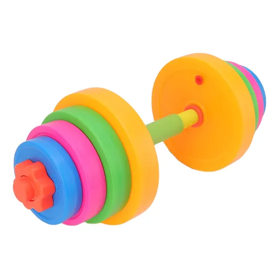 Brinquedo De Plástico Com Halteres Ajustável Para Levantamen