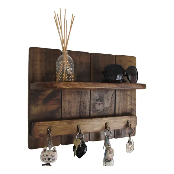Porta Llaves Para Pared Rústico De Madera