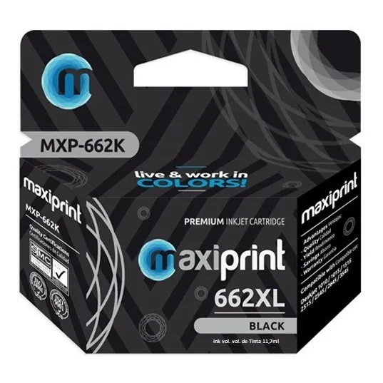 Cartucho Maxiprint Mxp-662k Compatible Hp 662xl Mi