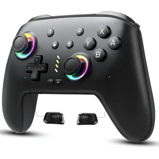 Controle Wireless Bluetooth Pc Nintendo Switch Android Ios Preto