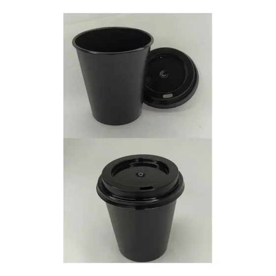 Envase Plástico Vaso Con Tapa Para Cafe