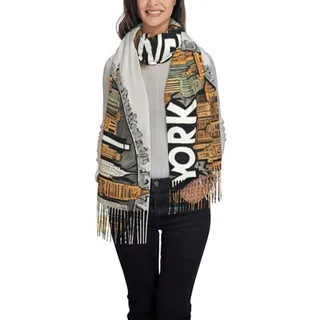 Bufanda De Invierno Unisex Temática De Nueva York, Suave Y F Bufanda De Invierno Unisex Temática De Nueva York, Suave Y F
