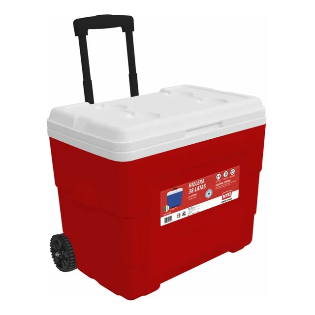 Hielera 45 Latas Nyc 34qt Sonora Color Rojo