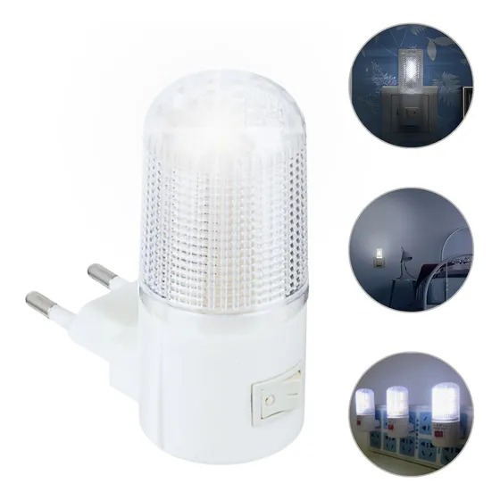 4 Mini Luminária Abajur De Tomada Luz Noturna Led Bivolt