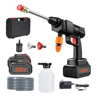 Lavadora Portátil Alta Pressão Pistola 1000W 48V 2 Baterias