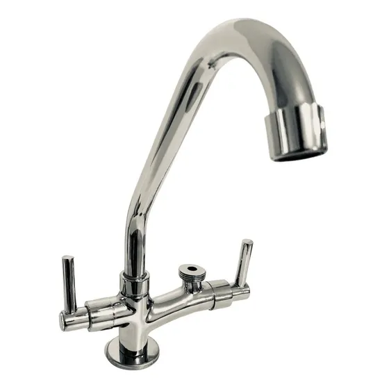 Torneira Cozinha Metal Com Saída Máquina Lavar Louça  Mesa